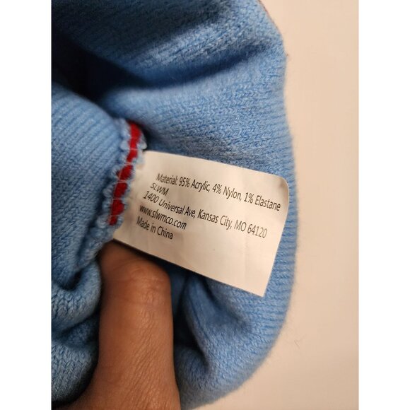 Raising Cane's blue red Time's Square New York knit beanie - Picture 5 of 5